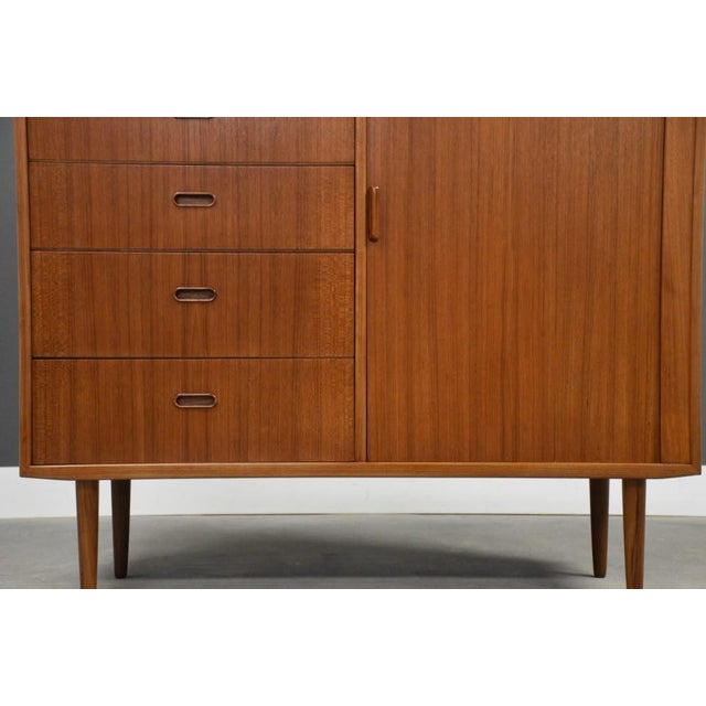 Brown 1960s Danish Modern Svend Madsen Style Teak Armoire Dresser For Sale - Image 8 of 10