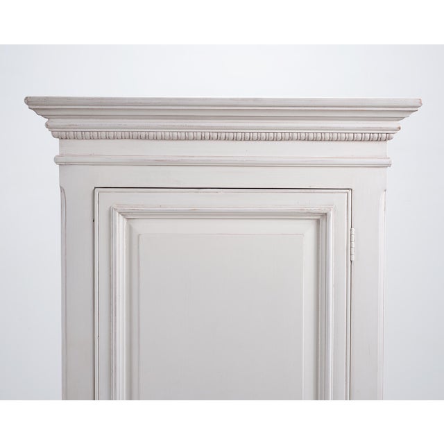 Paint Country French Provincial Painted Bonnetière Storage Cabinet For Sale - Image 7 of 18