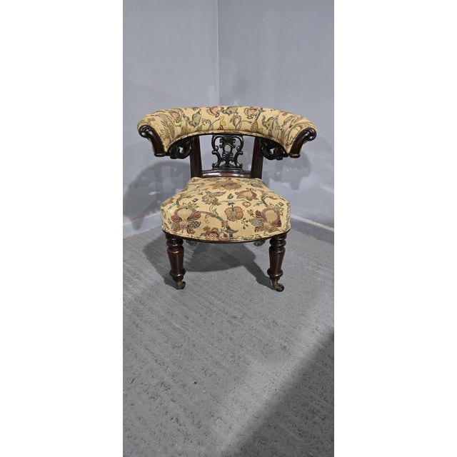 A super Victorian horseshoe backed office desk chair, in excellent overall condition. 31" high 27" wide 20" seat depth 22"...