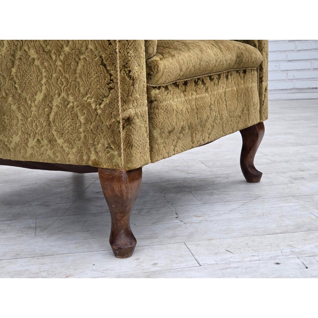 Mid-Century Modern Danish Relax Chair in Velour and Beech, 1950s For Sale - Image 3 of 18