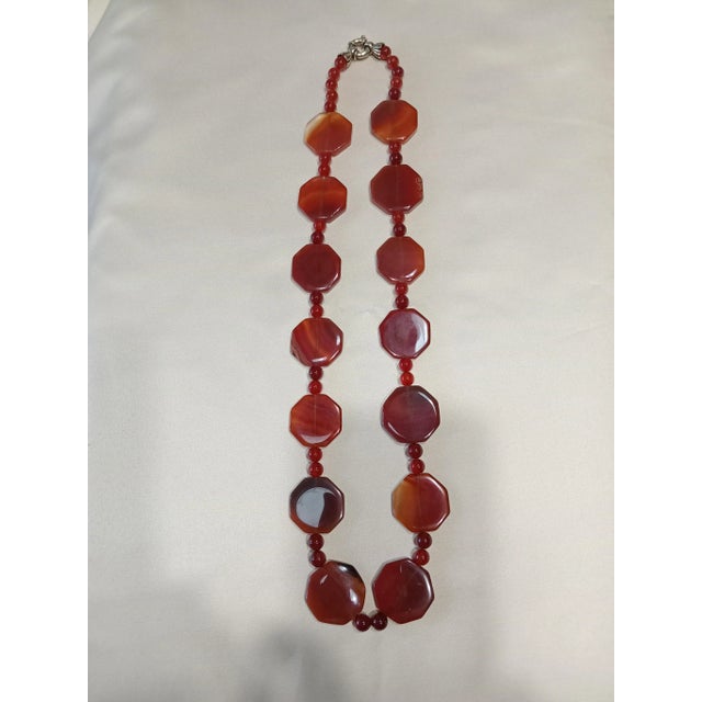 Vintage Carnelian Necklace, 1990s For Sale - Image 4 of 4