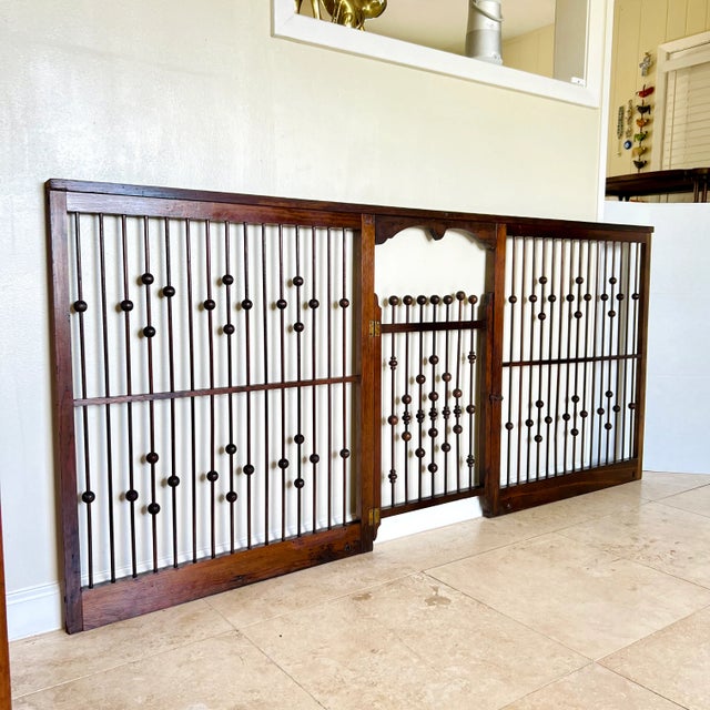 This exceptional antique Victorian stick and ball panel is an architectural salvage from a bank where it was used as a...