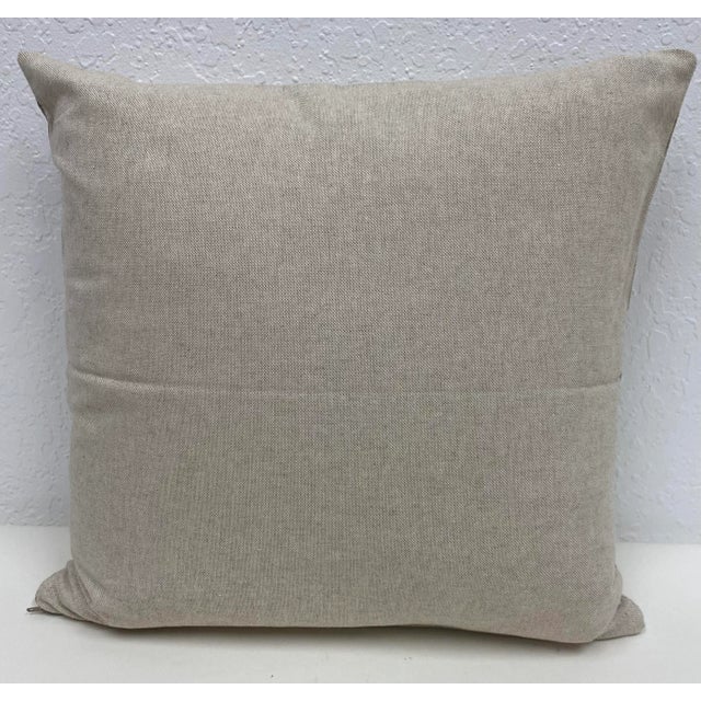 16" Square Pillow Adorned With Jovial Rustic Pigs of Various Sizes & Colors - Made in Uk For Sale - Image 4 of 10