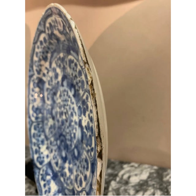 18th-19th Century Hand Painted Delft Platter For Sale - Image 4 of 7