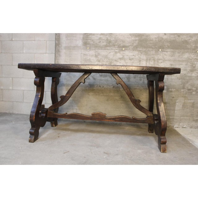 Refectory Style Wood Table, 1950s, in Very Good conditions. Designed 1950 to 1959