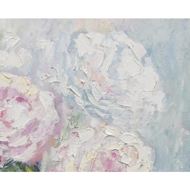 Impressionist Original Oil Painting, Flowers For Sale - Image 3 of 5