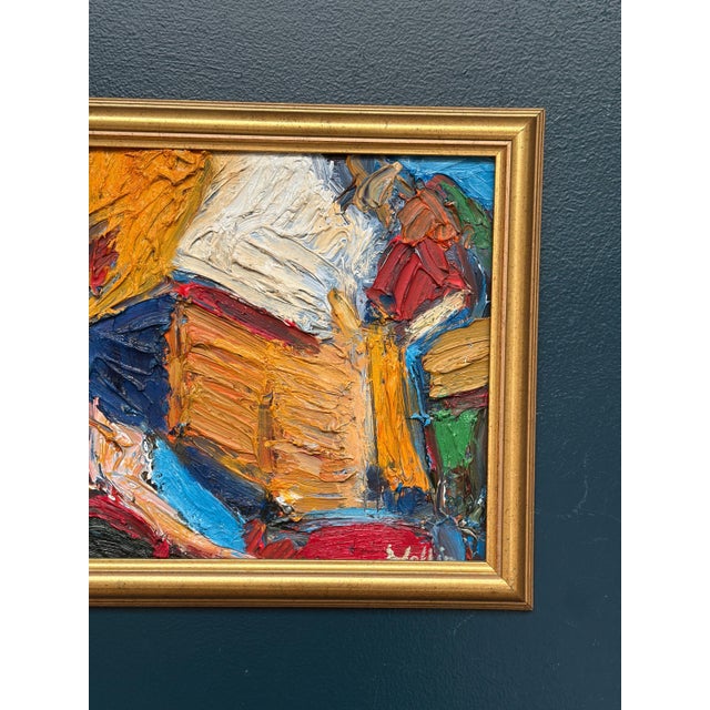 Mid-Century Modern Anders Wallin, Abstract Composition, 1980s, Oil on Panel, Framed For Sale - Image 3 of 18