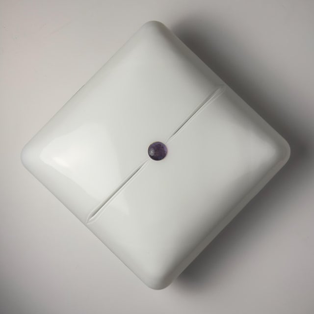 Mid-Century Modern Ceiling Lamp in Stained Glass from De Majo, 1970s For Sale - Image 11 of 17