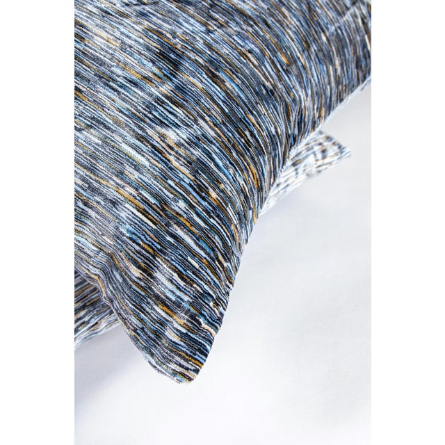 2020s 24" Custom G P and J Baker Salvador Sea Foam Velvet Down Pillows For Sale - Image 5 of 6