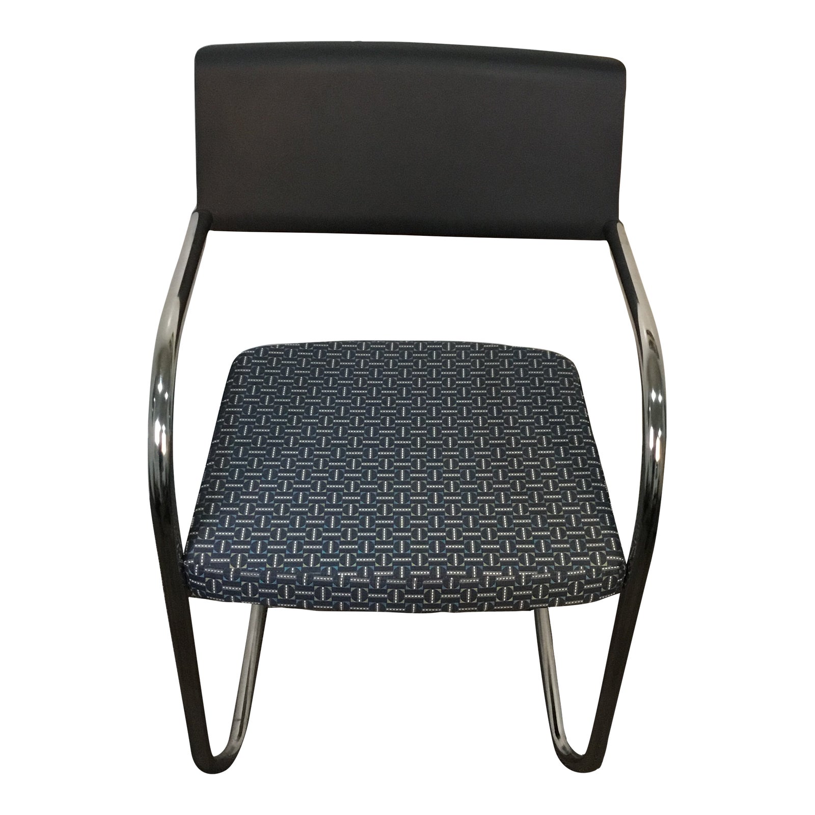 Knoll Moment Armchair with Blue Upholstery Chairish