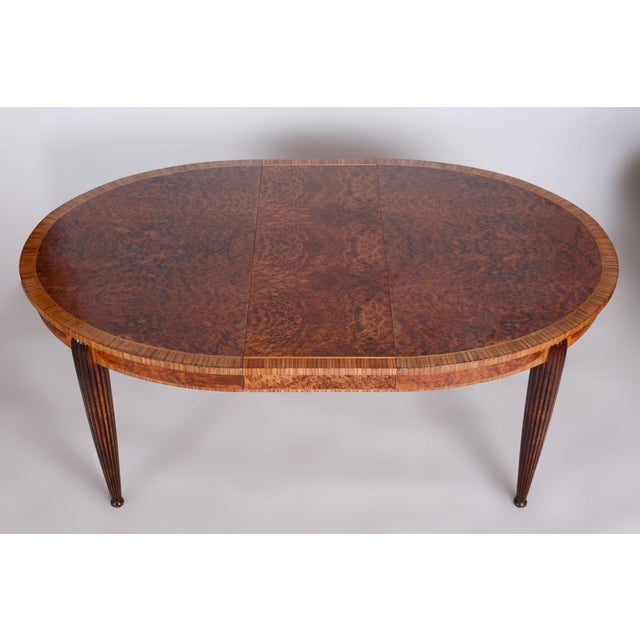 Art Deco Dining Set in Walnut and Mahogany by Paul Follot, France, 1920s, Set of 7 For Sale - Image 12 of 18
