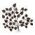 Vintage Deco Metal Leaf Textured Wall Decor For Sale