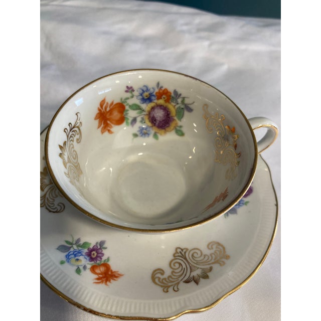 Vintage Schumann Bavaria Floral Demitasse Cup and Saucer For Sale - Image 10 of 10