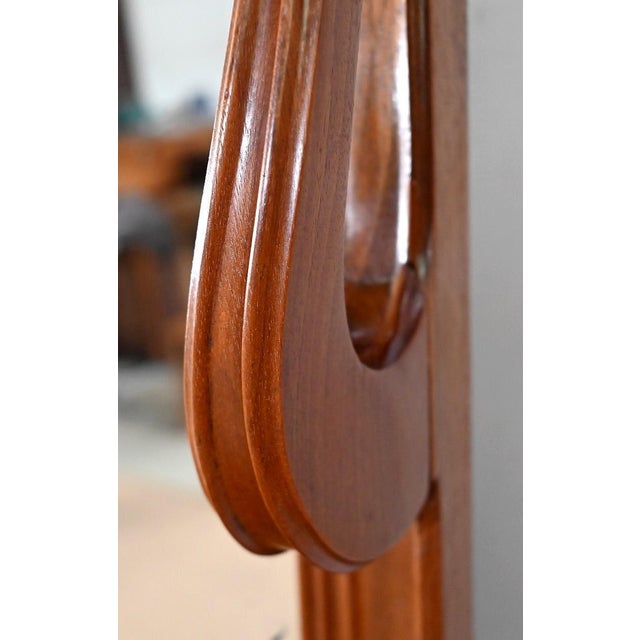 Art Nouveau Mahogany Console Mirror, 1900s For Sale - Image 11 of 18