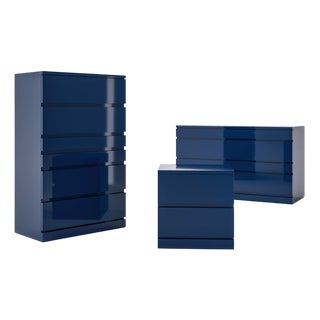 Deco Cabinets by Hiroyuki Tsugawa for Cassina, Set of 3 For Sale