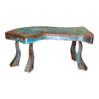 Studio Made Welded Steel Bench, 1980 For Sale