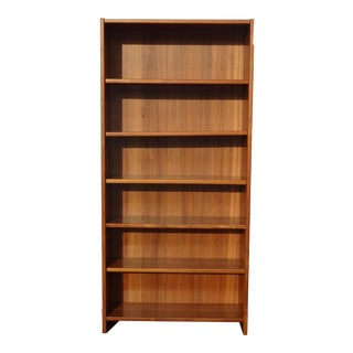 Tall Vintage Danish Modern Golden Brown Bookcase Bookshelves Made in Denmark #4 For Sale