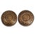 Add a finishing touch to your favorite door with this impressive pair of rare American drum-shaped bronze door knobs...