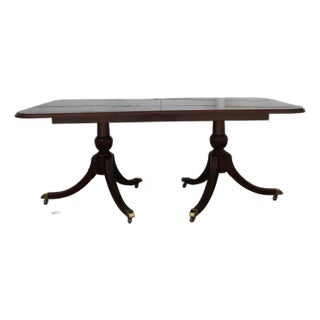 Late 20th Century Bernhardt Regency Style Pedestal Dining Table For Sale