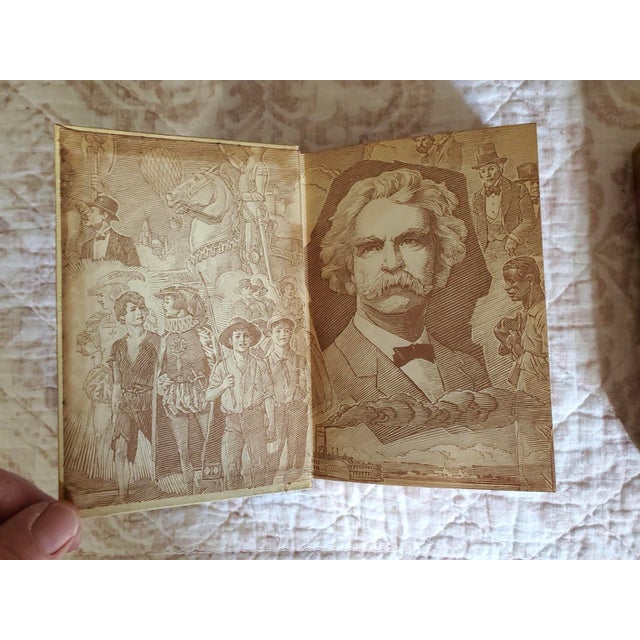 Vintage the Complete Works of Mark Twain Books Partial Collection, 1922 - Set of Six For Sale - Image 4 of 10