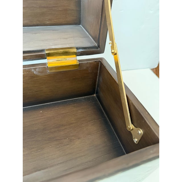 Tessellated Faux Horn Box Brown For Sale - Image 10 of 11