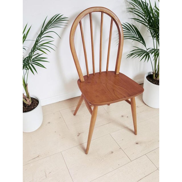 1960s Mid-Century Modern Windsor Dining Chairs in Elm by Lucian Ercolani for Ercol, 1960, Set of 2 For Sale - Image 5 of 14