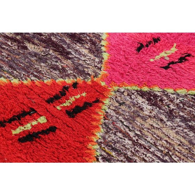 Textile Vintage Moroccan Runner Rug in Mauve With Diamond Medallions, From Rug & Kilim For Sale - Image 7 of 7