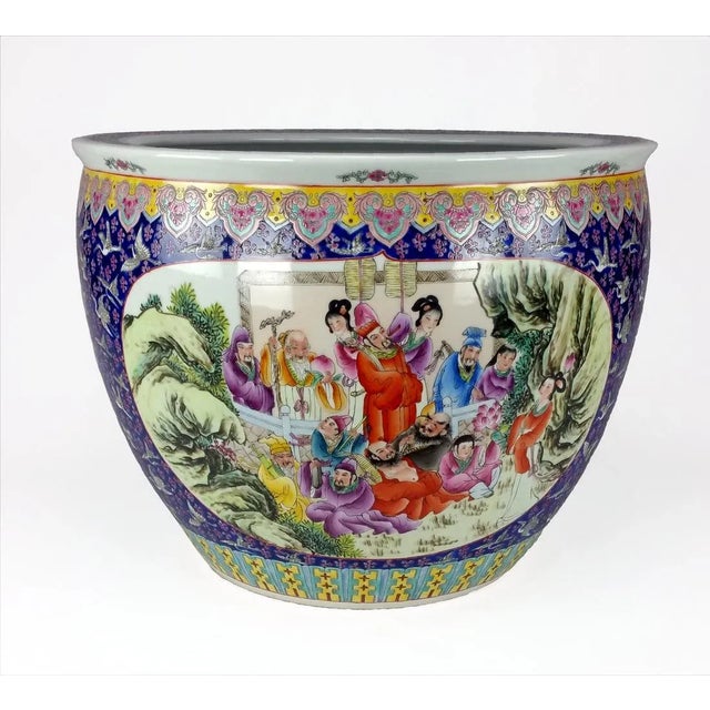 Famille Rose Fish Bowl For Sale - Image 11 of 11