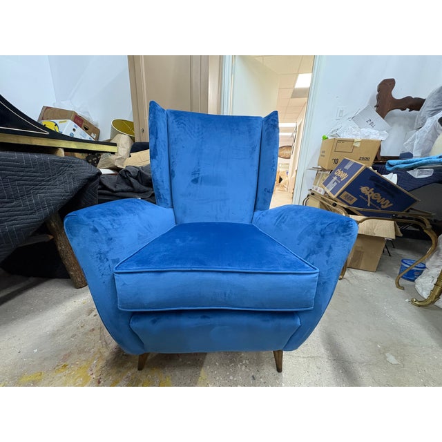 1950s Pair of Italian Modern Lounge Chairs For Sale - Image 10 of 12