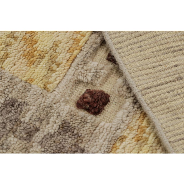 Textile Rug & Kilim’s Scandinavian Style Rug in Beige-Brown, With Geometric Patterns For Sale - Image 7 of 7