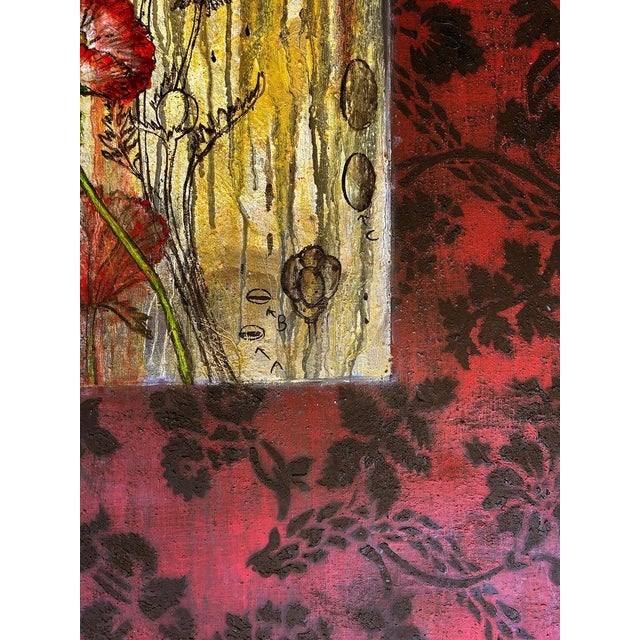 Large Encaustic Abstract Expressionist Painting by Rana Rochat, 2000 For Sale - Image 4 of 6