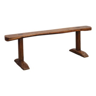 Rustic Oak Bench, France, Mid-19th Century For Sale