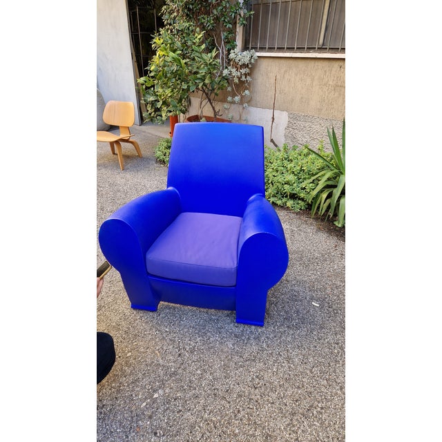 Richard III Armchair in Blue Polyurethane by Philippe Starck for Baleri Italia, 1985 For Sale - Image 16 of 17