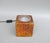 Mid-Century Modern Flamed Cased Glass Table Lamp Cube in Orange, Green, Black and Beige by Peill & Putzler, 1970s For Sale - Image 3 of 16