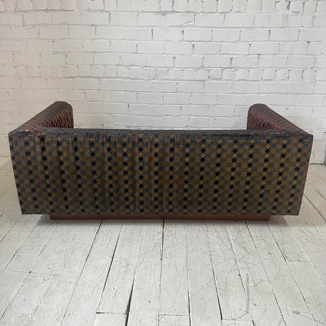 Mid 20th Century Edward Wormley for Dunbar Walnut Platform Sofa Loveseat For Sale - Image 5 of 13