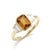 Contemporary Citrine Wedding Ring, Art Deco Statement Ring November Birthstone Ring Us 7 For Sale - Image 3 of 3
