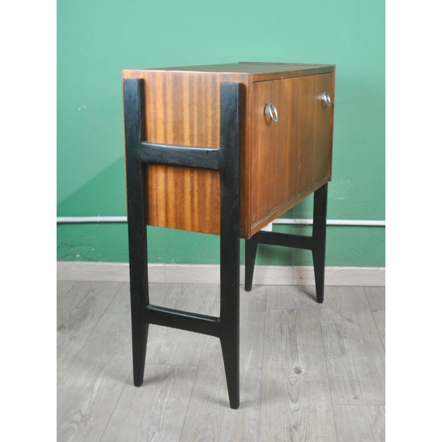 Black Bar Cabinet with Chrome Handles, 1960s For Sale - Image 8 of 16