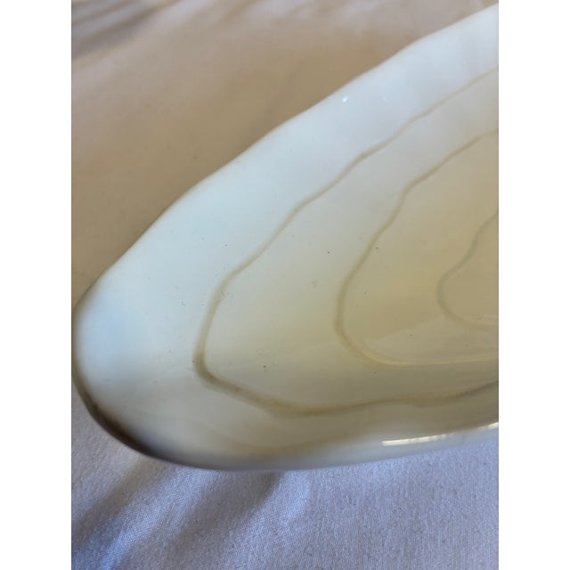 Mid 20th Century Vintage Este Ceramiche Italy Sculptural White Oyster Dish For Sale - Image 5 of 11