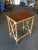 1950s 1950s Restored Large 1-Strand Rattan "Hour Glass" Cocktail Side Table with Wood Top For Sale - Image 5 of 8