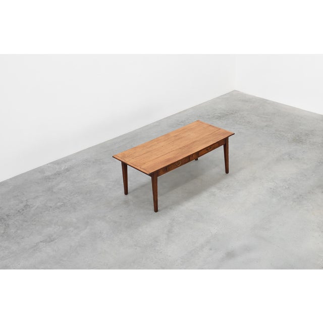 Wood French Provincial Farmhouse Table in Oak, 1800s For Sale - Image 7 of 14