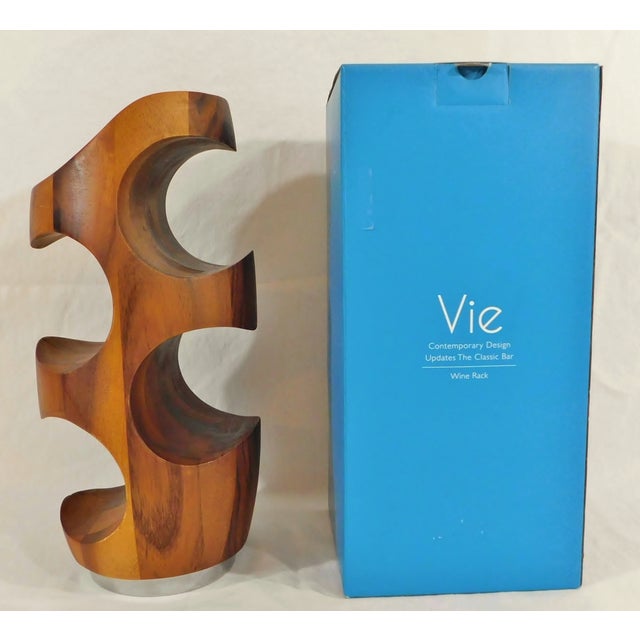Contemporary Nambé Vie Wooden Wine Rack Chairish