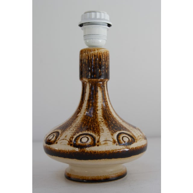 Danish Modern Brown Ceramic Table Lamp by Søholm, 1960s. For Sale - Image 13 of 13
