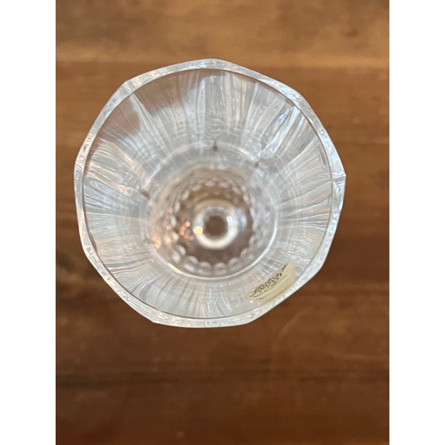 Late 20th Century Cristal D’Arques Longchamp French Lead Crystal Champagne Flutes – Set of 4 With Box For Sale - Image 9 of 11