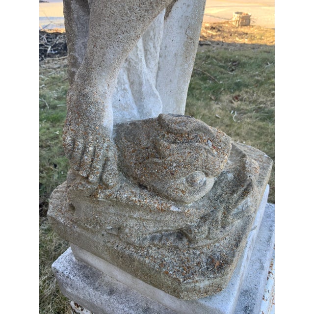 Vintage Cast Stone Garden Sculpture Fountain of a Sea God. Chairish