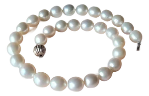 South Sea White Pearl Necklace With 14k Gold Clasp