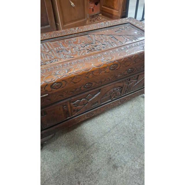 Brown Vintage Asian Chest, 1970 For Sale - Image 8 of 9