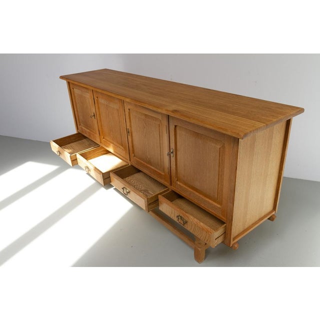 Mid-Century Brutalist Danish Oak Sideboard by Henning Kjærnulf for EG, 1960s For Sale - Image 6 of 18