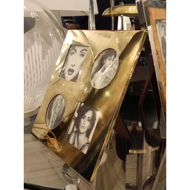 1970s Brass Multi-Photo Frame, Italy, 1970s For Sale - Image 5 of 7