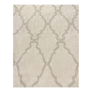 Caracole Classic White Embroidered Ogee - 5112-89cc Designer Fabric - 25.5 Yards