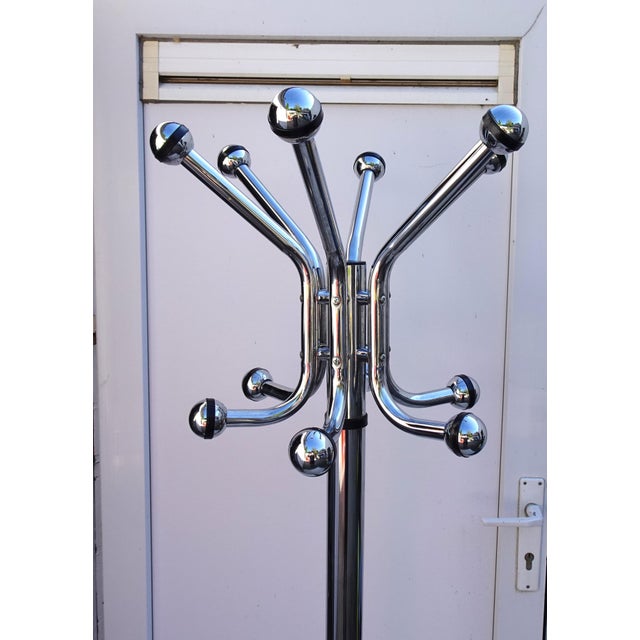 Space Age Chromed Sputnik Hall Coat Rack, 1970s For Sale - Image 4 of 8